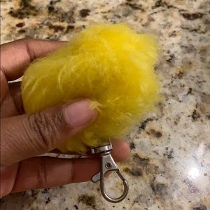 puffball keychain